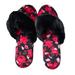 Victoria's Secret Shoes | Nwt Victoria’s Secret Satin Floral Christmas Holiday Slippers (Size L)(8, 9, 10) | Color: Black/Pink | Size: L (8-10)