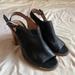 Madewell Shoes | Madewell Size 7.5 Ankle Black Leather Heeled Open Toed Shoes | Color: Black/Brown | Size: 7.5