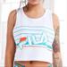 Urban Outfitters Tops | 4/$25 Urban Outfitters Fila Crop Tank Top Size M | Color: White | Size: M