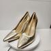 Michael Kors Shoes | Michael Kors Flex Mid Pump Metallic Leather Color Pale Gold | Color: Gold | Size: Various