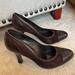 Nine West Shoes | Nine West Leather Pump.Stiletto Heel Size 7.5 | Color: Brown | Size: 7.5