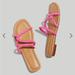 Madewell Shoes | Madewell Amel Slide Sandal, Women’s 7, Pink And Tan | Color: Pink/Tan | Size: 7