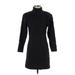 DTL Sport Casual Dress - Sweater Dress: Black Jacquard Dresses - Women's Size Small