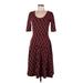 Lularoe Casual Dress - Midi: Burgundy Dresses - Women's Size Medium