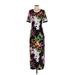 G.I.L.I. Casual Dress: Black Floral Dresses - Women's Size 2X-Small