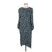 Baum Und Pferdgarten Casual Dress - Shift Crew Neck 3/4 sleeves: Blue Print Dresses - Women's Size 40