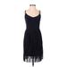 Jessica Simpson Casual Dress - Sheath V Neck Sleeveless: Black Print Dresses - Women's Size 2X-Small