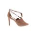 Vince Camuto Heels: Tan Solid Shoes - Women's Size 8 - Open Toe