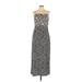 Wild Honey Cocktail Dress - Sheath Square Sleeveless: Gray Dresses - Women's Size Large