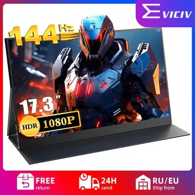 EVICIV 17 3 pouces 144Hz IPS moniteur Portable Ultra mince 1080P HDR HDMI type-c affichage pour