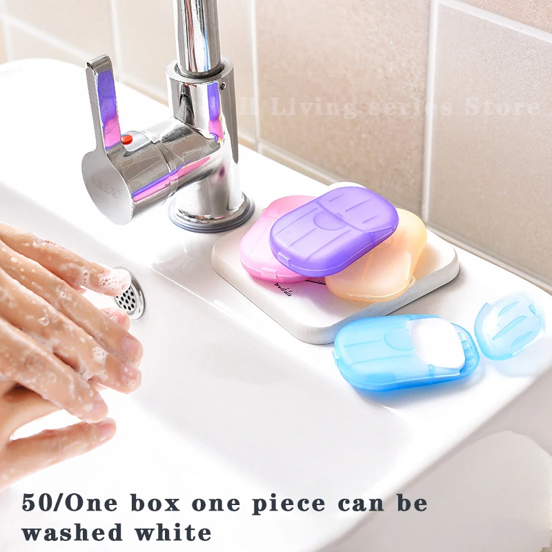 Porte savon salle de bain porte savon salle de bains bambou boite savon HORegina-Tranches de bain portables pour le lavage des mains, feuilles de voyage en plein air, papier moussant parfumé,