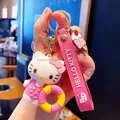 Sanurgente-Porte-clés Hello Kitty Anime Cartoon Porte-clés de voiture Cinnamoroll Pendentif
