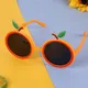 Lunettes de fête au design orange accessoires de fête design de fruits en plastique de dessin