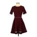 Miami Casual Dress - A-Line: Burgundy Dresses - Women's Size Small