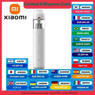 XIAOMI MIJIA Tragbarer Handstaubsauger für zu Hause, kabelloser Staubsauger für Autoreinigungsmaschine, 13000 PA, Zyklonabsaugung Image