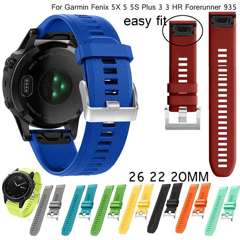 20 22 26mm Silikon armband für Garmin Fenix 6x6s Pro 7x7 easyfit Armband Fenix 5 5x5s plus Smartwatch Armband Image