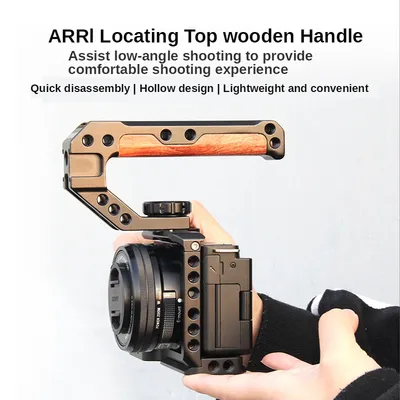 M-REMOTE nato arrl ortung oben holzgriff für sony canon nikon kamera käfig mit kalten schuh für mikrofon led licht monitor