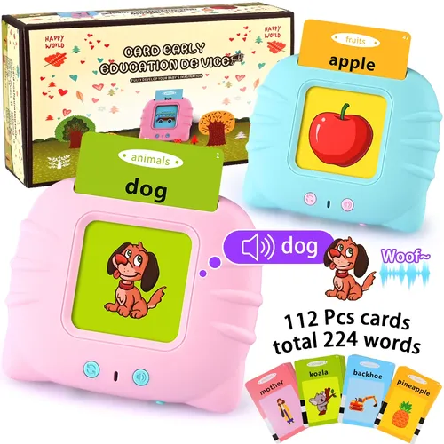 Sprechende Karteikarten Alphabet Tasche Sprach spielzeug Therapie Autismus sensorisches Spielzeug