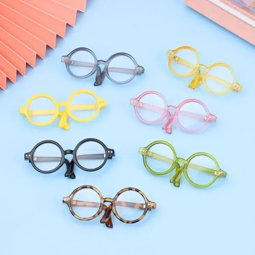 Bunte runde Sonnenbrille klare Linse Brille für 20cm Korea Exo Puppen/Baumwoll puppe/kleine Stoff