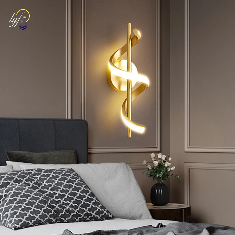 Led Wand Lampe Für Wohnzimmer TV Sofa Schlafzimmer Nacht Lichter Leuchte Dekoration Hause Luxus Nordic Innen Wand Licht Wandlampen Image