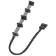 Alta qualità 1 pz pratico durevole server PC 4 pin IDE Molex da 1 a 5 cavi di alimentazione SATA adattatore cavi divisori 18AWG nero 40 cm