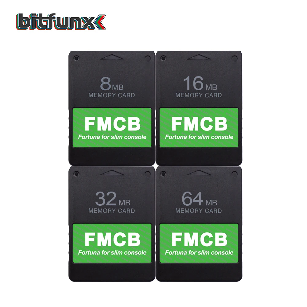 Bitfunx Fortuna FMCB Kostenlose McBoot-Speicherkarte für Sony Playstation 2 PS2 Slim Spielekonsole