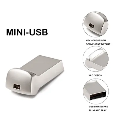 USB 2.0-Flash-Laufwerk mit echter Kapazität, 128 GB, Metall-USB-Stick, 32 GB, 64 GB, Pendrive, 16 GB, 4 GB, Pen-Laufwerk, Speicher, Geschäftsgeschenk Image