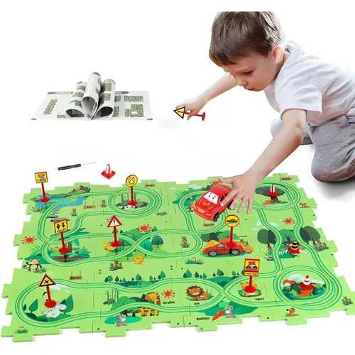 Logik Brettspiel für Kinder Puzzle Spielzeug Rennwagen Spur Spielzeug Slot Rail Spielzeug für Kinder