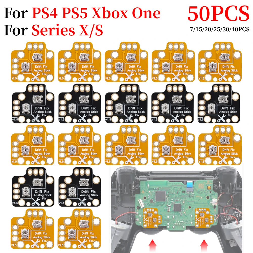 7-50pcs Universal Gamepad Joystick Drift Reparatur Board Controller analoge Daumen Stick Drift Fix Mod für ps4 ps5 Xbox One Board Image