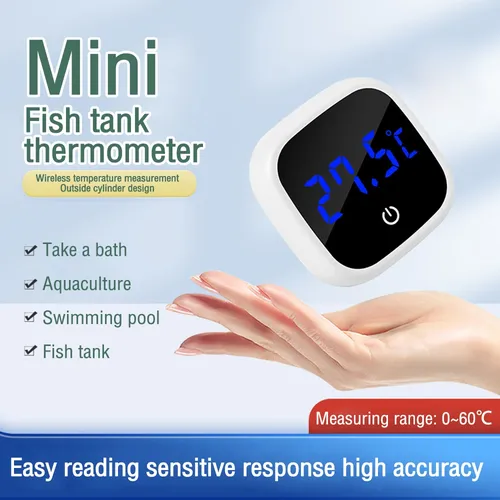 Aquarium selbst klebendes Thermometer lcd digitales Aquarium Mini-Thermometer großes Display
