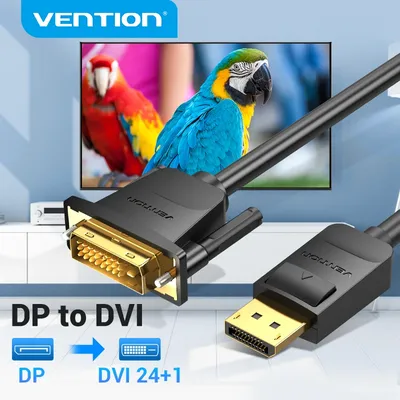 Vention DisplayPort-auf-DVI-Kabel DP auf DVI-D 24+1 Kabel 1080P DP-Stecker auf DVI-Stecker auf Kabel für Projektor-Monitor DP auf DVI-Kabel Image