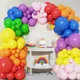 Bunte Macaron Luftballons Girlande Latex Luftballons Bogen alles Gute zum Geburtstag Party Dekor