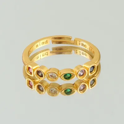 Marvel the Avengers Thanos Infinity Stones Ring Kreativer Kristall Gold Farbe Infinity Stones Ringe Superheld Cosplay Prop