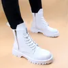 Koreanischen stil männer der mode plattform stiefel flut echtem leder schuhe schwarz weiß cowboy boot hübscher frühling herbst ankle botas