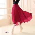 Erwachsene Frauen Ballett Dance Röcke Lange Chiffon Dance Röcke Lyrical Weiche Ballett Kleid Schwarz