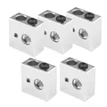 1/5 stücke Aluminium Heizung Block Spezialisiert für MK7 MK8 Makerbot Reprap 3D Drucker Extruder Kit