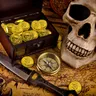 20 teile/los Piraten Goldmünzen Halloween Dekorationen Kunststoff gefälschte Goldmünzen Cosplay