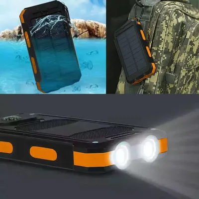 Dual USB DIY Solar Power Bank Fall Kits Batterie Ladegerät Externe Box Taschenlampe (Keine Batterie, montage Selbst, Solar Lade) Image