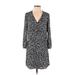 Veronica Beard Casual Dress - Wrap: Black Floral Dresses - Women's Size 2