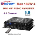 Woopker S-299 Amplificatore di potenza digitale audio a 4.1 canali Bluetooth 5.0 Lettore di telecomando portatile per auto e casa a doppio uso 4 * 40 W