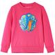 vidaXL Kids' Sweatshirt Bright Pink 128