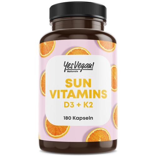 Yes Vegan® Sun Vitamins – Vitamin D3 K2 Omega 3, 5000 IE 6×92 g