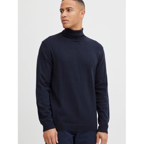 Solid Rollkragenpullover Herren blau, L