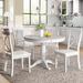 5-Piece Dining Table Set - Solid Wood Kitchen Table with Faux Marble Top & 4 Chairs - Contemporary Design, Easy Assembly