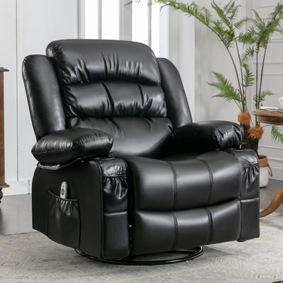 Massage Swivel Rocker Recliner Chair with Vibration Massage & Heating