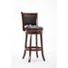 Haley 29 Inch Hardwood Swivel Barstool, Vegan Faux Leather Upholstery - 19.5 L x 18 W x 43.5 H