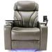 Power Motion Recliner with USB Charging & Hidden Arm Storage, Home Theater Seating with Cup Holder, Cell Phone Holder & Stereo