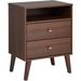 Milo 2-drawer Tall Nightstand with Open Shelf, 16"D x 22.5"W x 29.5"H