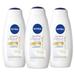 NIVEA Sensitive and Radiant Body Wash with Nourishing Serum Provitamin B5 and Pearl Extract 3 Pack of 20 Fl Oz Bottles