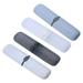 4pcs Portable Toothbrush Case Plastic Travel Brush Box Toothbrush Toothpaste Storage Holder Toothbrush Protective Cover for Outdoors(White Gray-blue Transparent Black Transparent White 1pc for Each